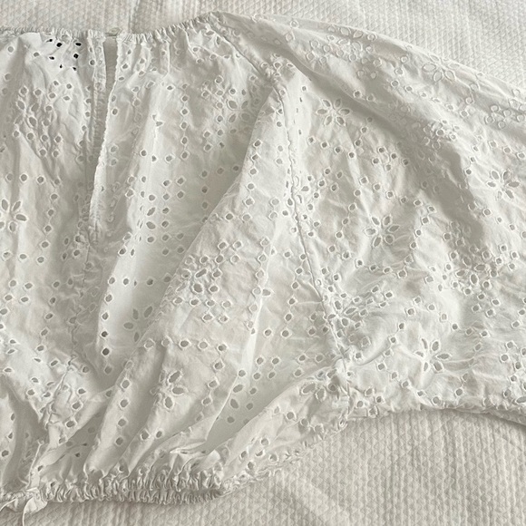 NWT💕 MATTEAU Crochet Broderie Blouson Cropped Blouse - Picture 4 of 6